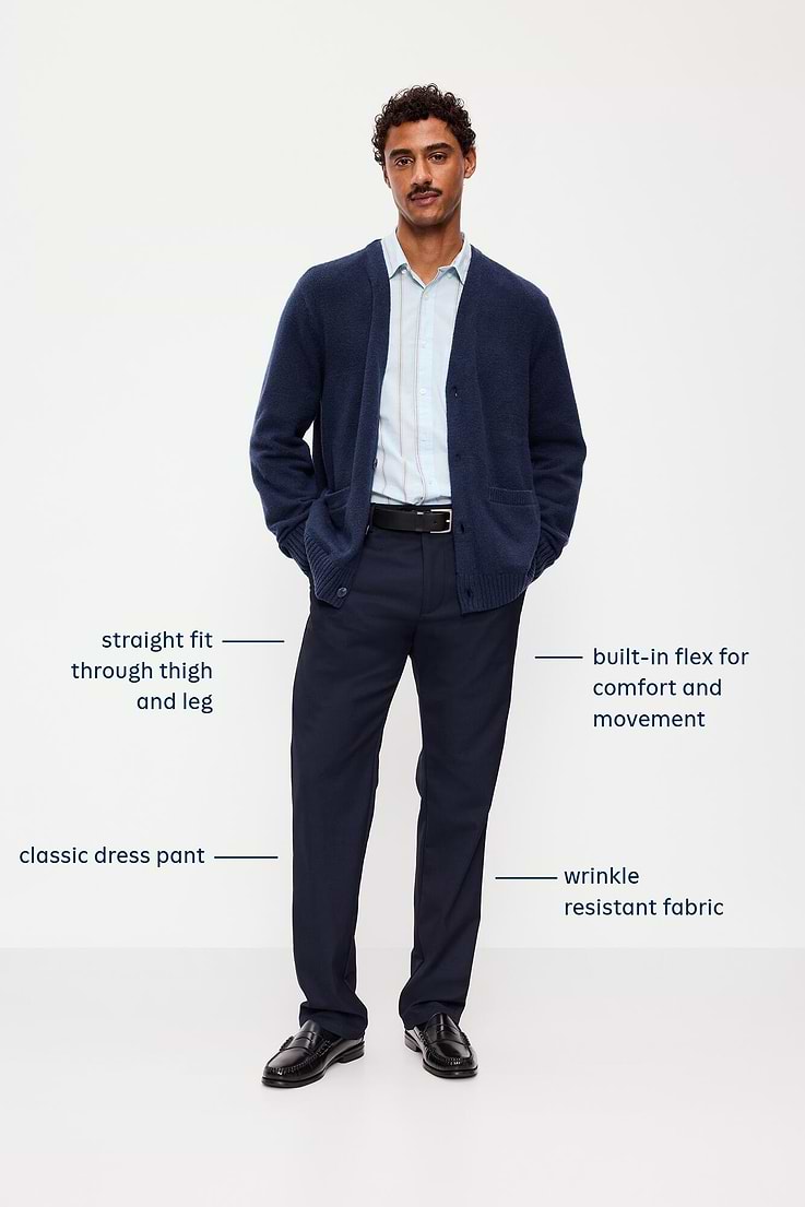Image 5 of 5, 90s Straight-Fit Twill Dress Pants