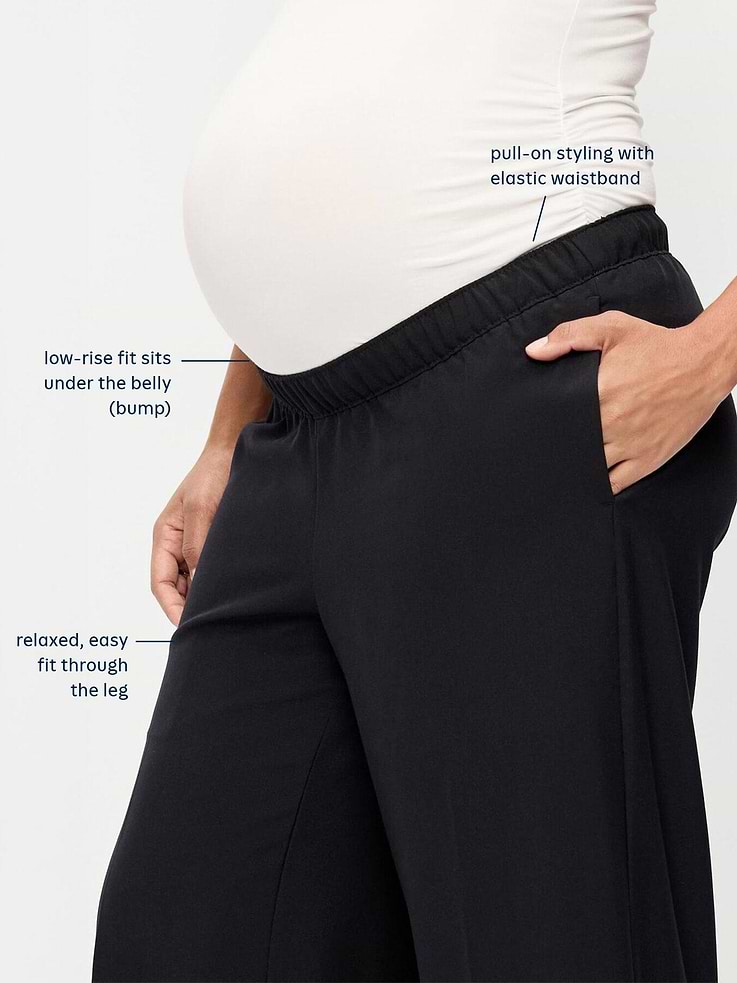 Image 3 of 3, Maternity Wide-Leg Billie Trouser
