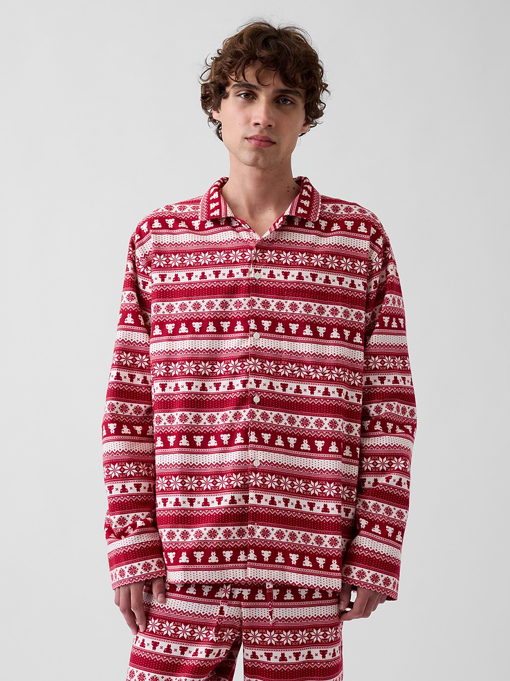 Image 3 of 6, Adult Softest Flannel PJ Shirt