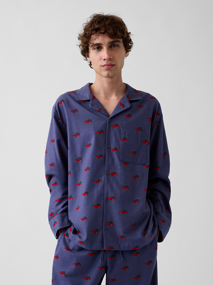 Image 3 of 6, Adult Softest Flannel PJ Shirt