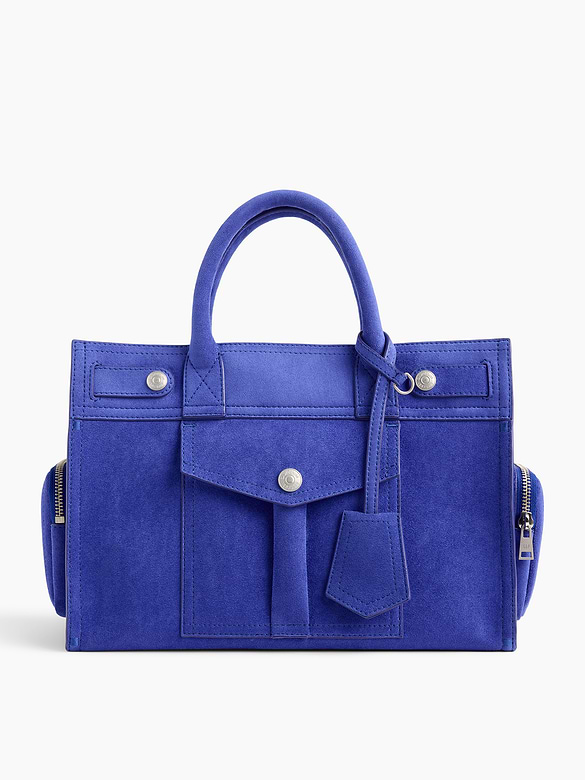 Vegan Suede Five Pocket Satchel