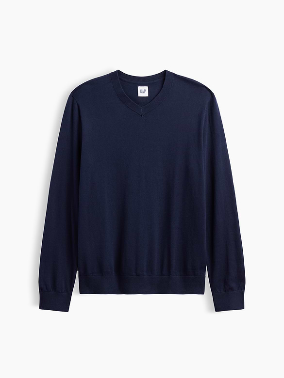 100% Cotton Cotton V-Neck Sweater