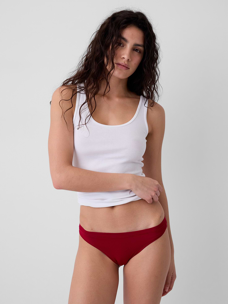 Image 1 of 4, A foundation of comfort — made exceptionally soft., Supersoft stretch modal bikini underwear., Elasticized waistband and leg openings., Shop more SoftMade Modal ., Product #909114