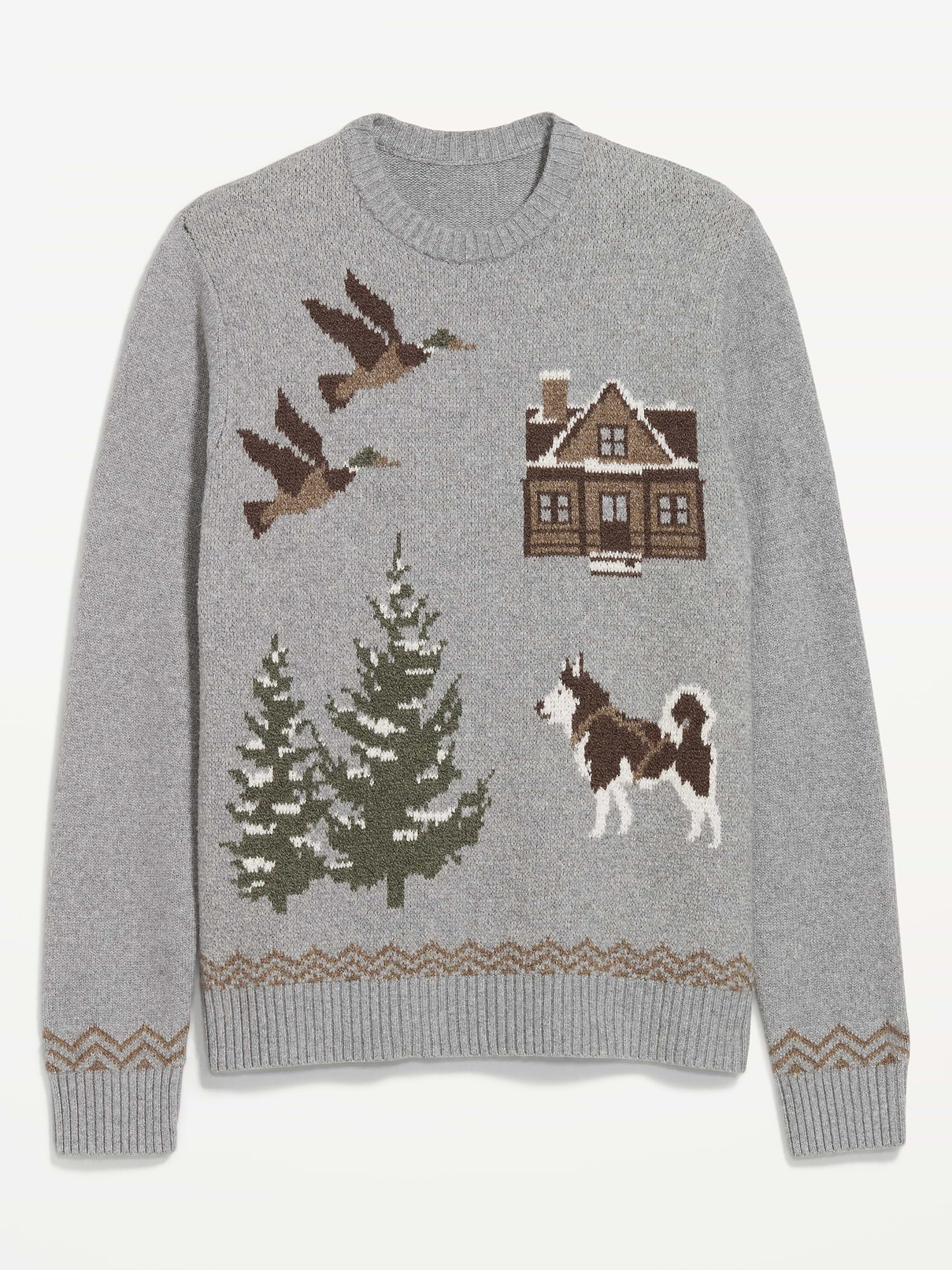 Image 1 of 3, crew neck, long sleeves, rib-knit trim, pullover style, prints varies, Product #1182480
