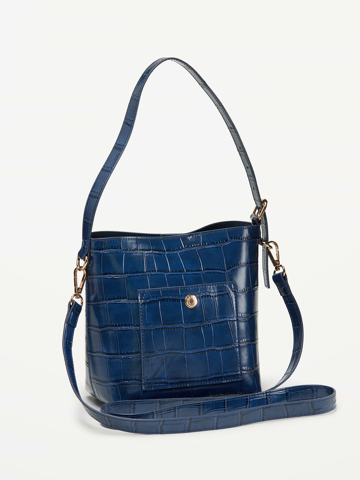Small Preppy Embossed Bucket Bag