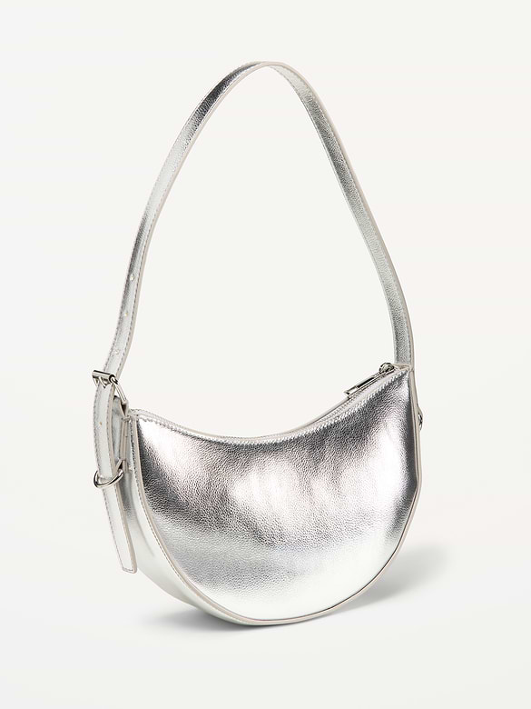 Metallic Mini Crescent Bag