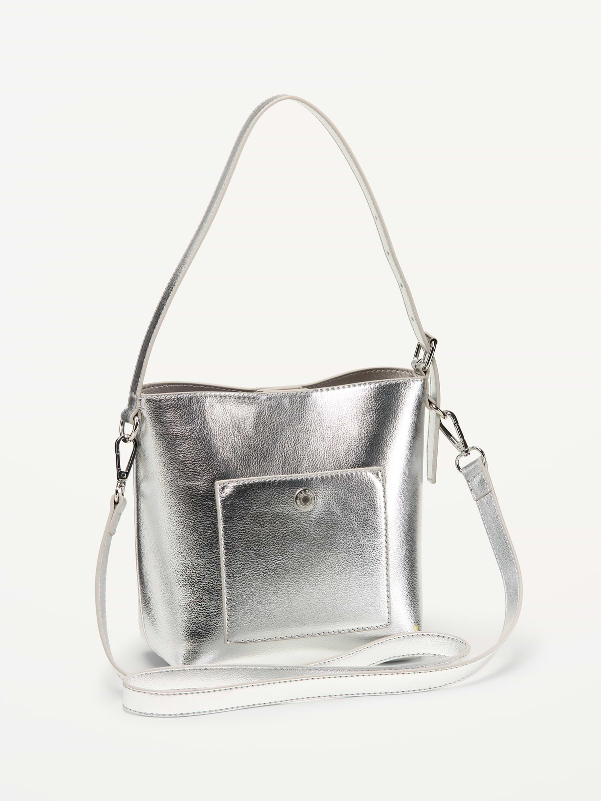 Small Metallic Bucket Bag