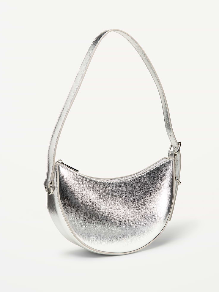 Image 2 of 4, Metallic Mini Crescent Bag