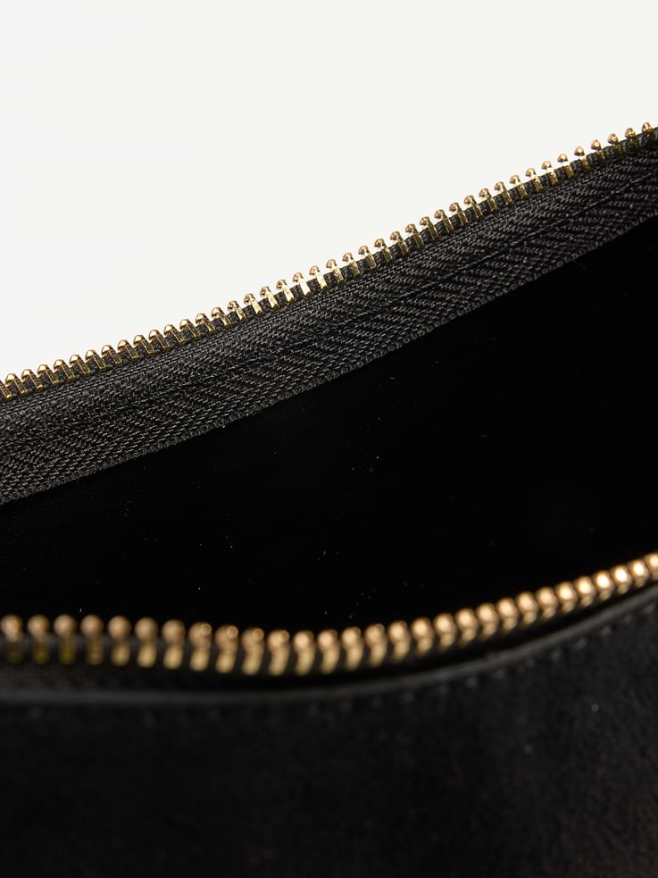 Image 3 of 4, Faux-Suede Mini Crescent Bag