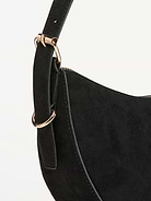 Image 4 of 4, Faux-Suede Mini Crescent Bag