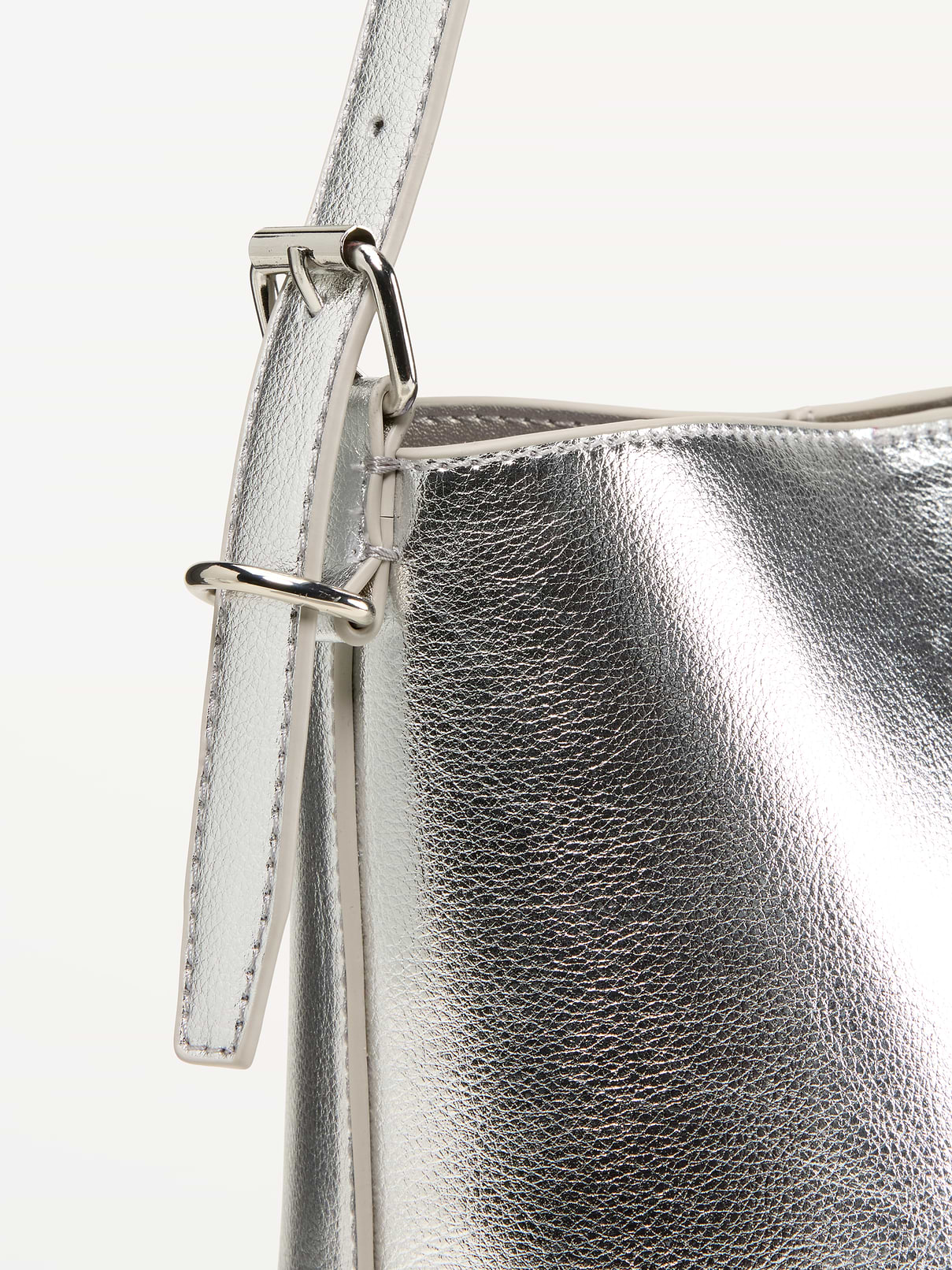Image 4 of 4, Small Preppy Metallic Bucket Bag