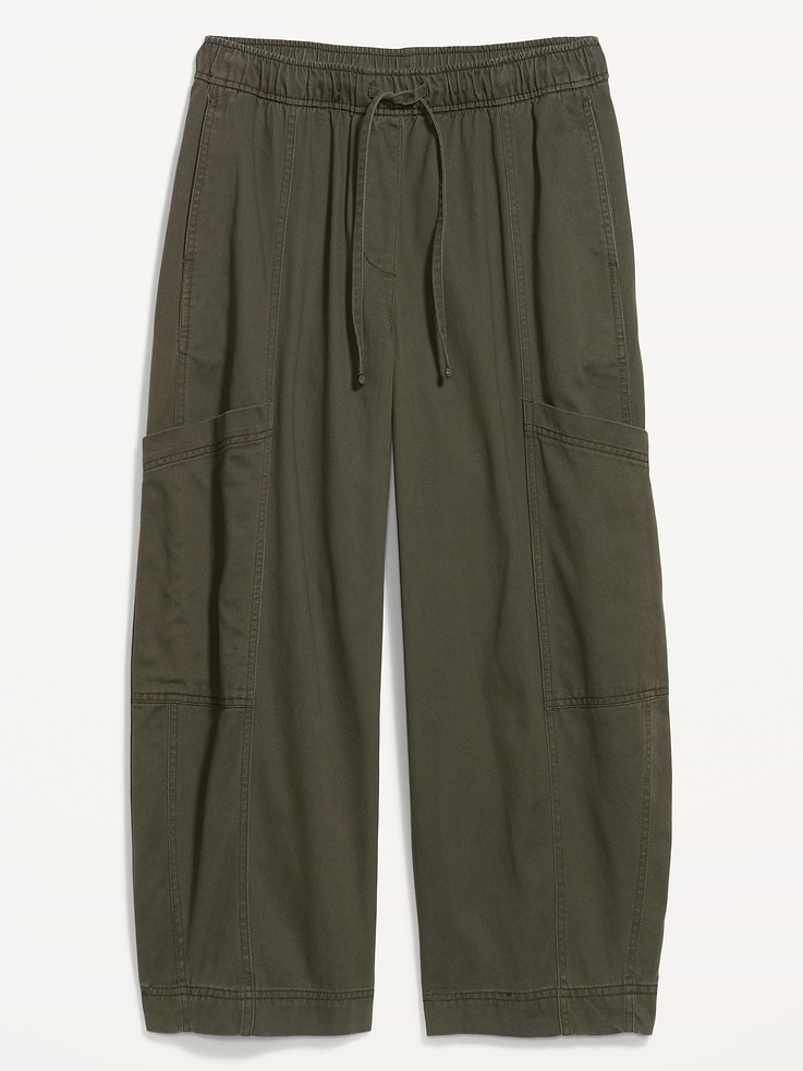 Image 9 de 10, Pantalon utilitaire coupe baril court à taille mi-basse