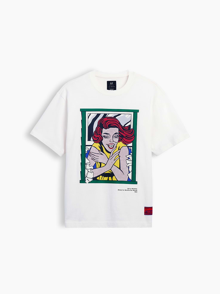 Image 9 of 10, Gap | Litchenstein | Whitney | Girl in Window Graphic T-Shirt