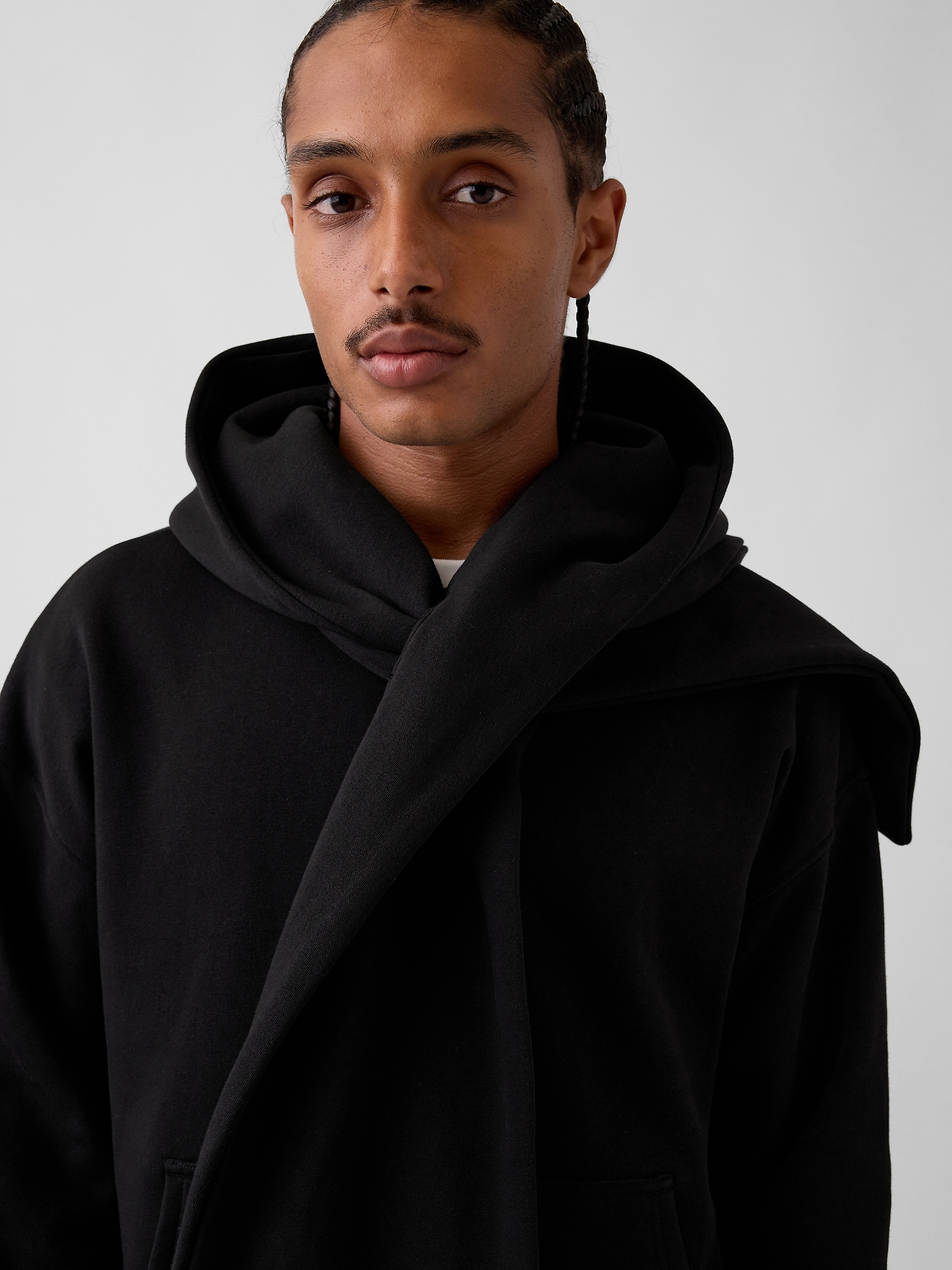 OLD GAP thermal border L/S シティボーイ フェード Adult VintageSoft Scarf Oversized Hoodie | Gap