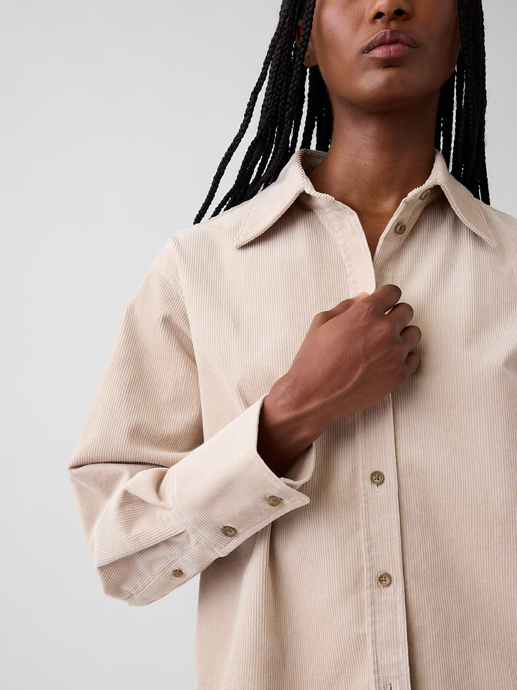 Image 4 of 5, Corduroy Big Shirt