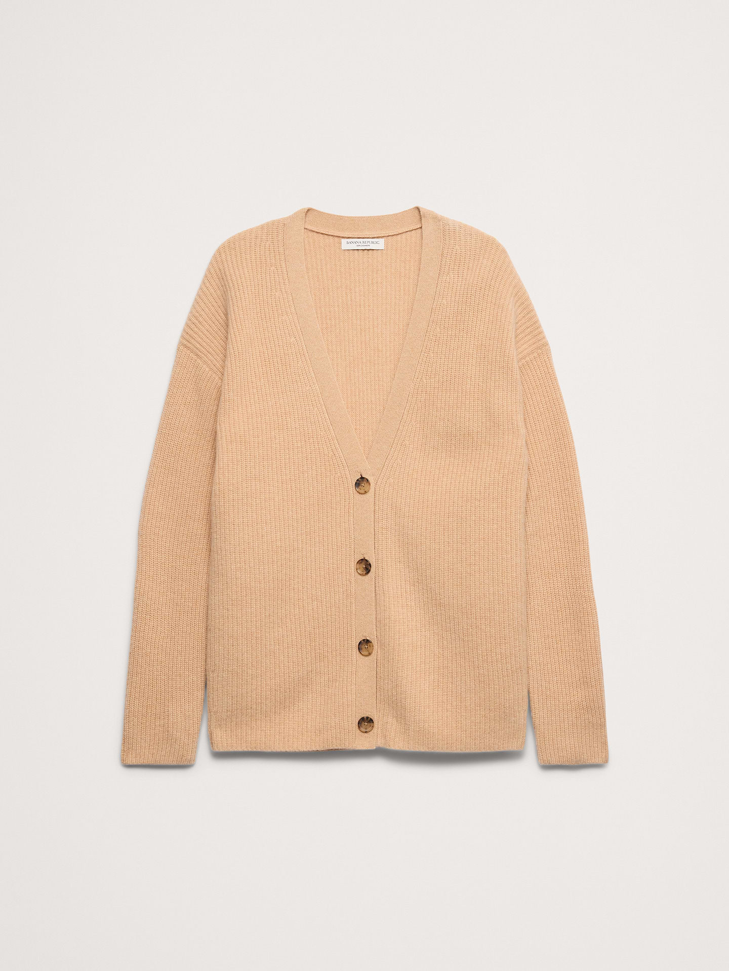 Image 5 of 5, Ribbed Cashmere Cardigan Sweater