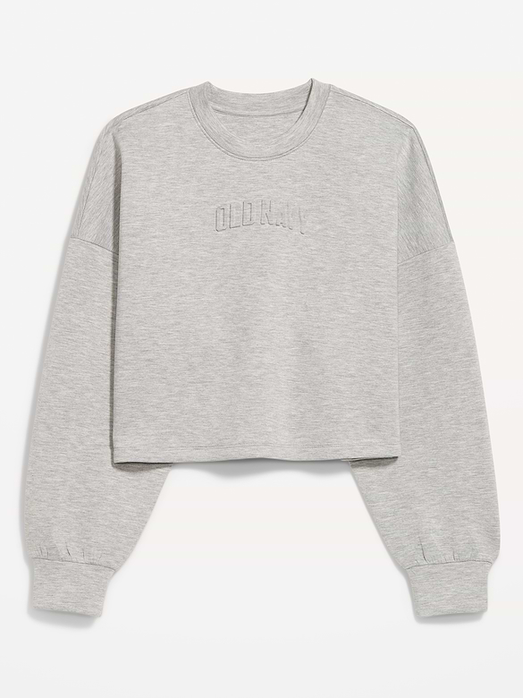 Bounce Fleece Logo Graphic Cropped Sweatshirt