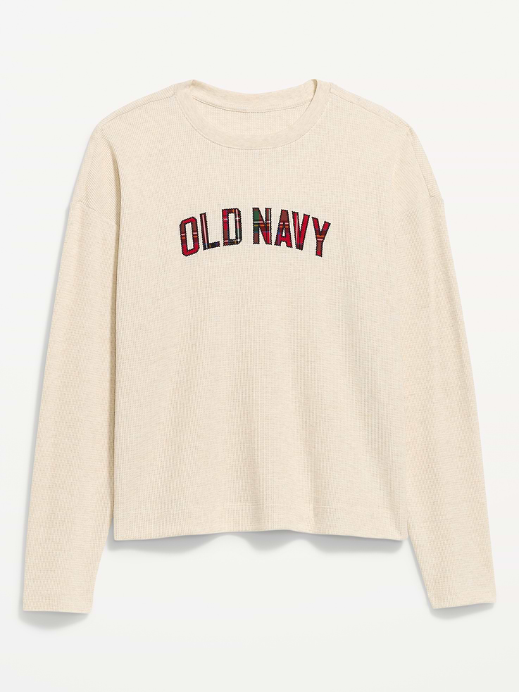 Image 1 of 5, rib-knit crew neck, long drop-shoulder sleeves, Product #1186809