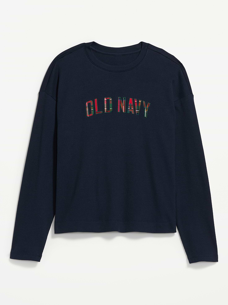 Image 1 of 7, rib-knit crew neck, long drop-shoulder sleeves, Product #1186809