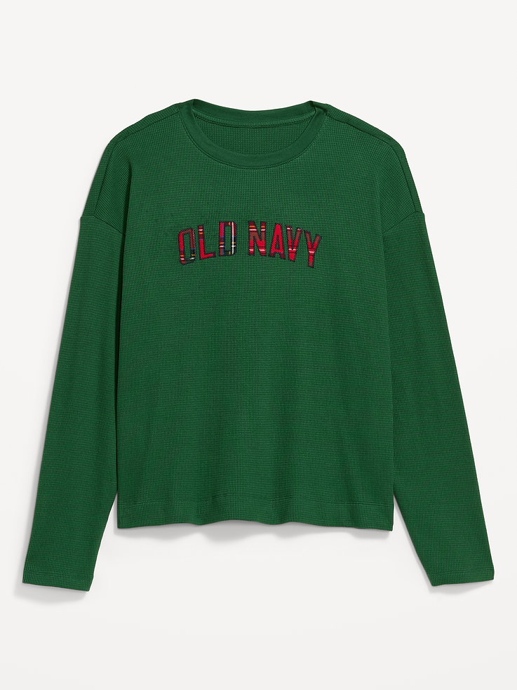 Image 1 of 7, rib-knit crew neck, long drop-shoulder sleeves, Product #1186809