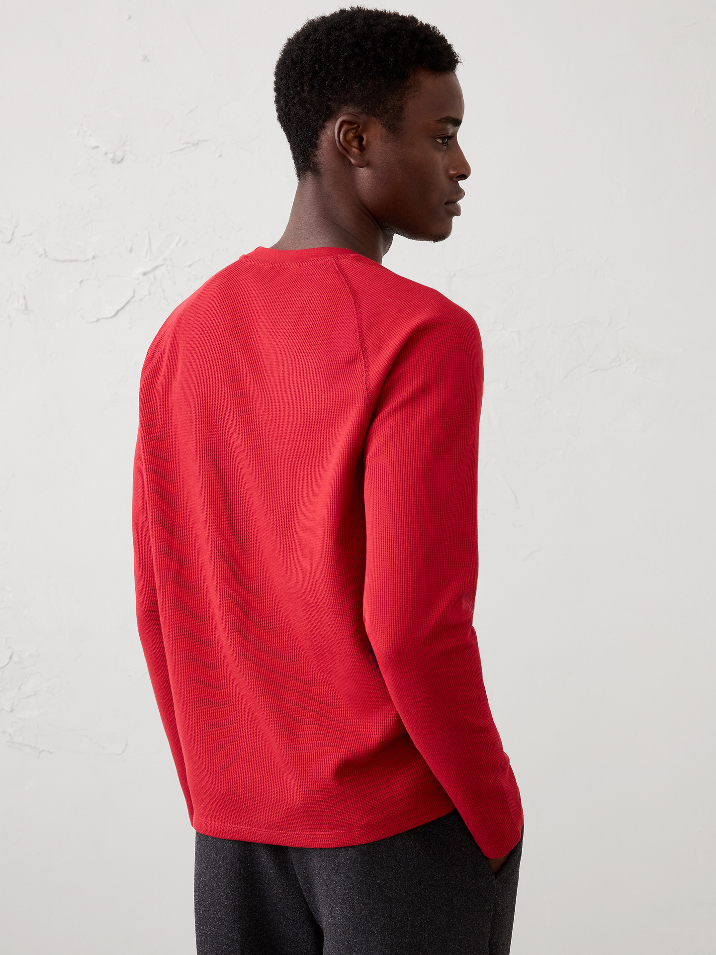 Image 2 of 8, Waffle Crew-Neck Shirt