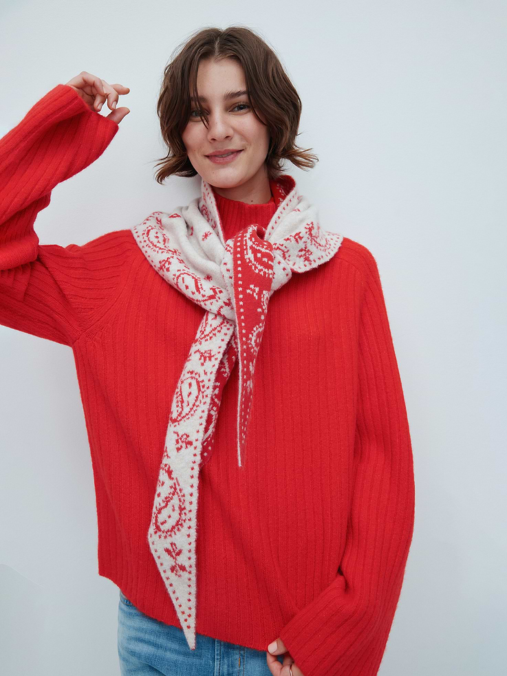 Image 3 of 3, CashSoft Triangle Bandana Scarf
