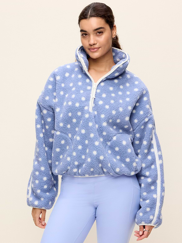 Loose Sherpa Half-Zip Pullover