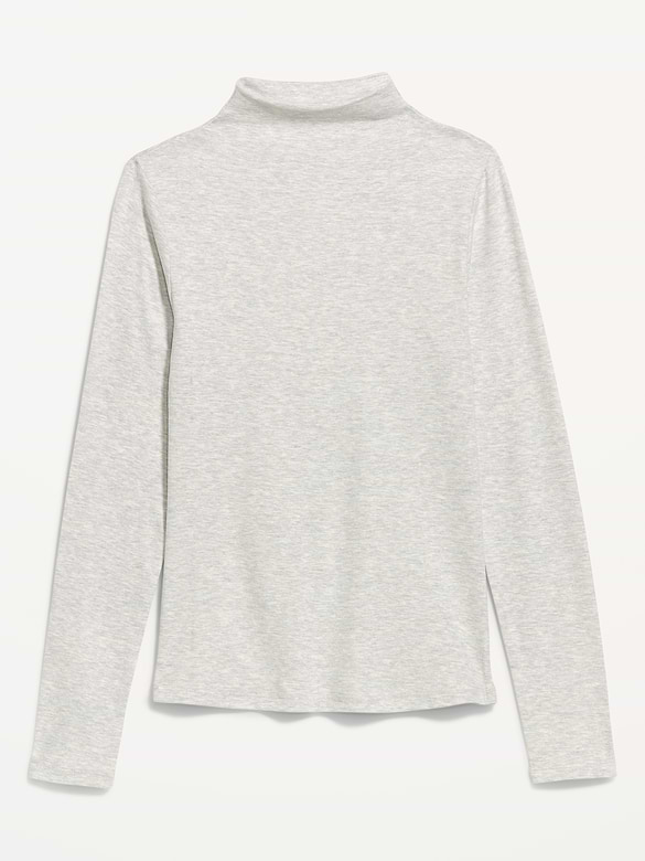 Snug Long-Sleeve Mock-Neck T-Shirt