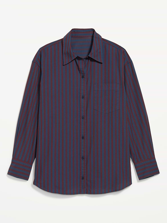 Oversized Button-Down Boyfriend Shirt
