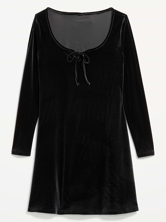 Velvet Fit & Flare Mini Dress
