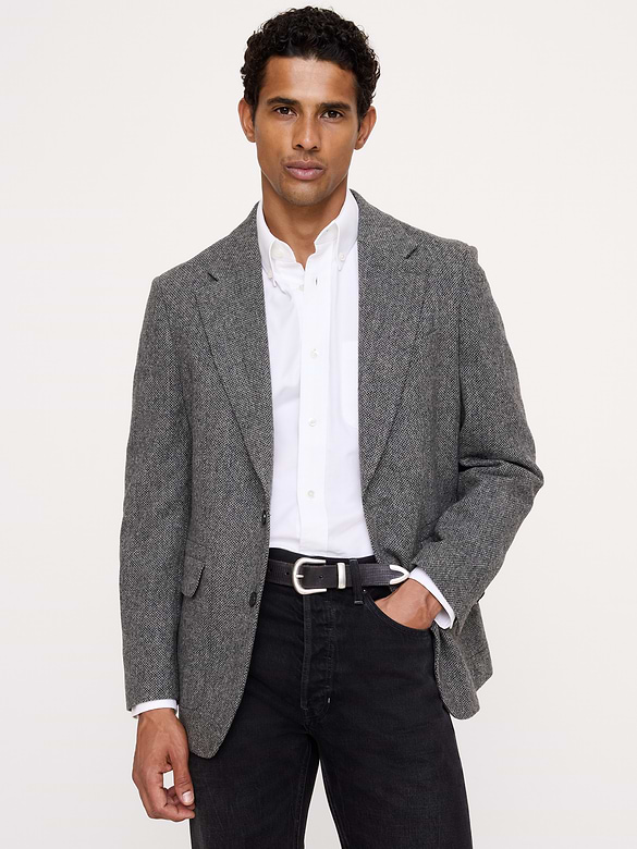 Charcoal Tweed Suit Jacket