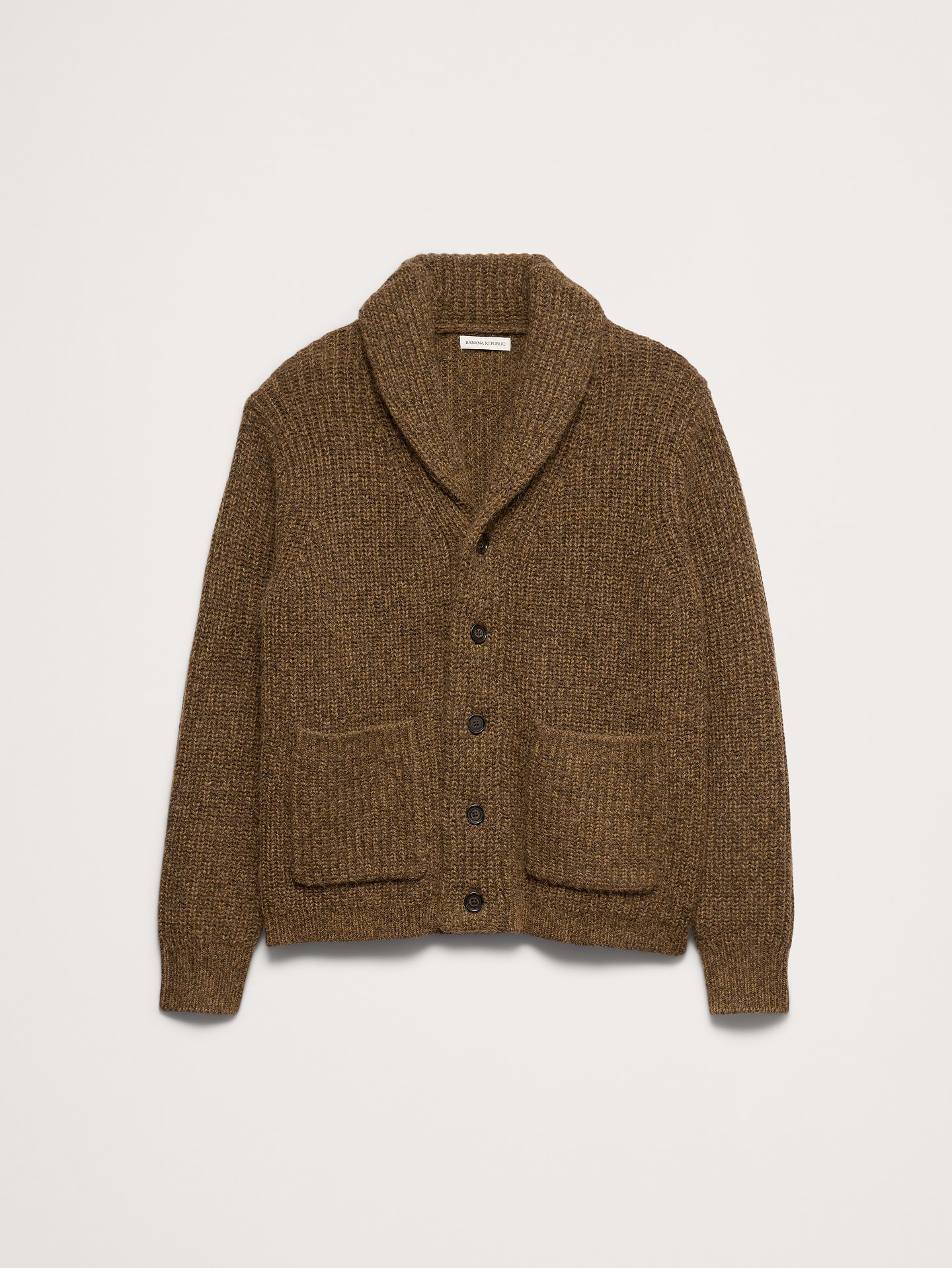 Image 5 of 6, Marled Wool-Blend Cardigan