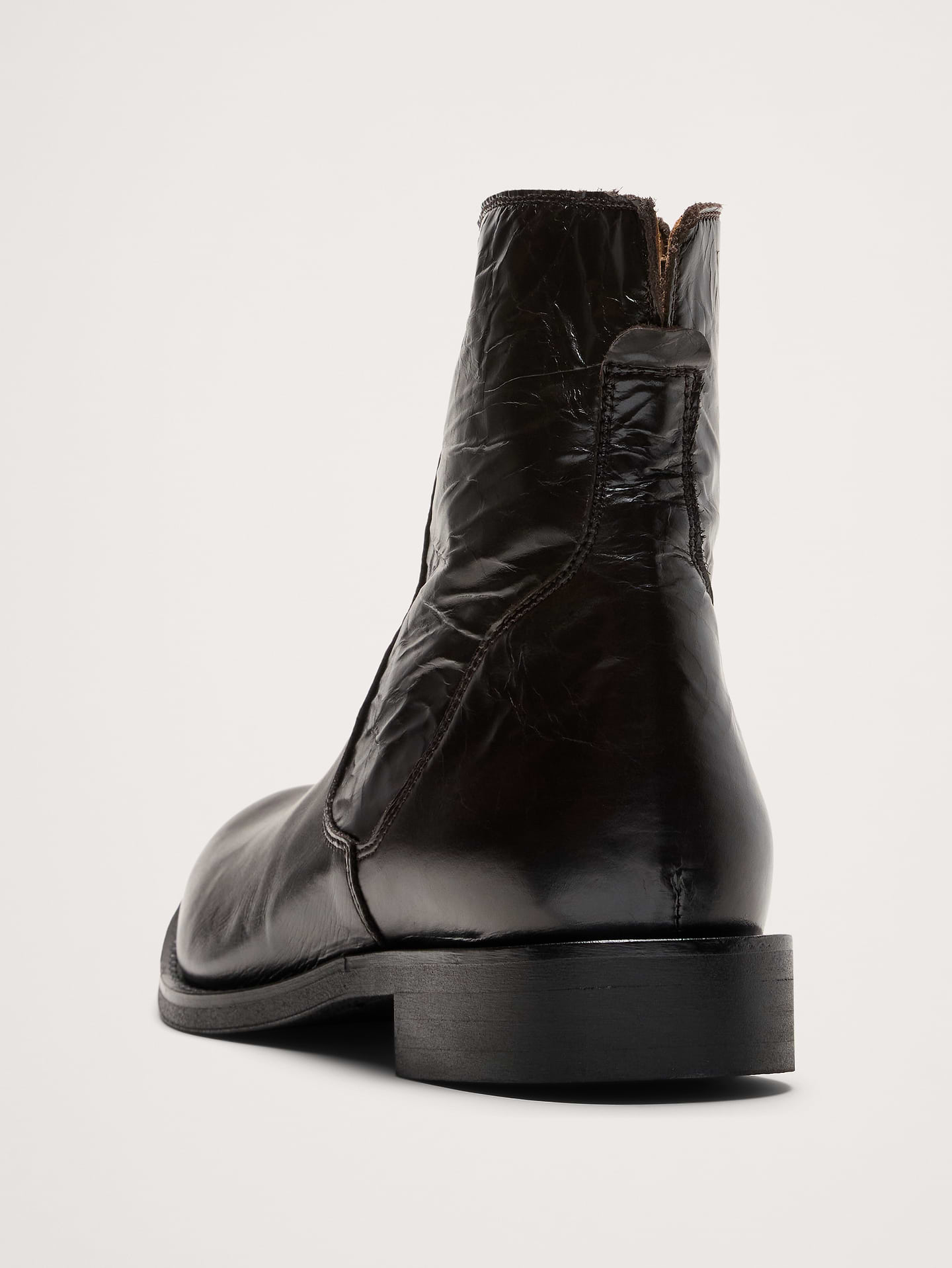 Image 3 of 5, Italian Leather Zip-Up Chelsea Boot