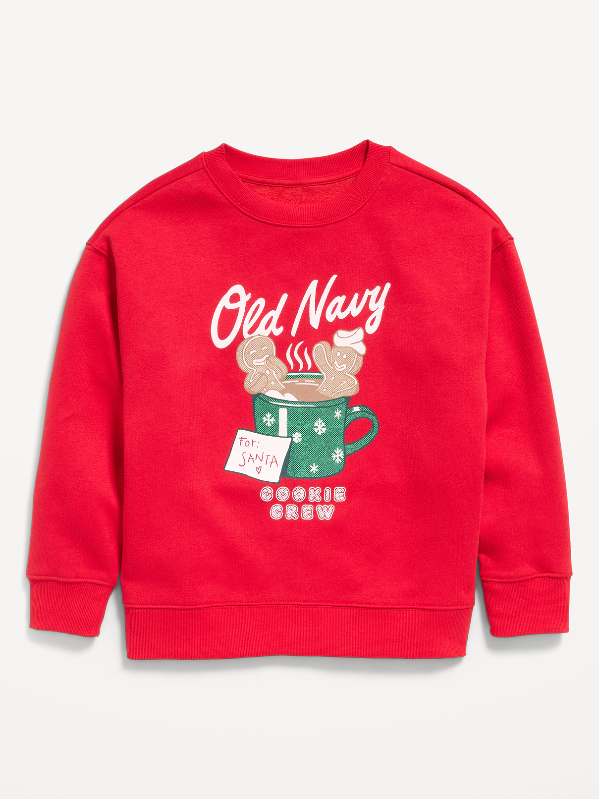 Image 2 of 3, Oversized Logo Graphic Crew-Neck Sweatshirt for Boys