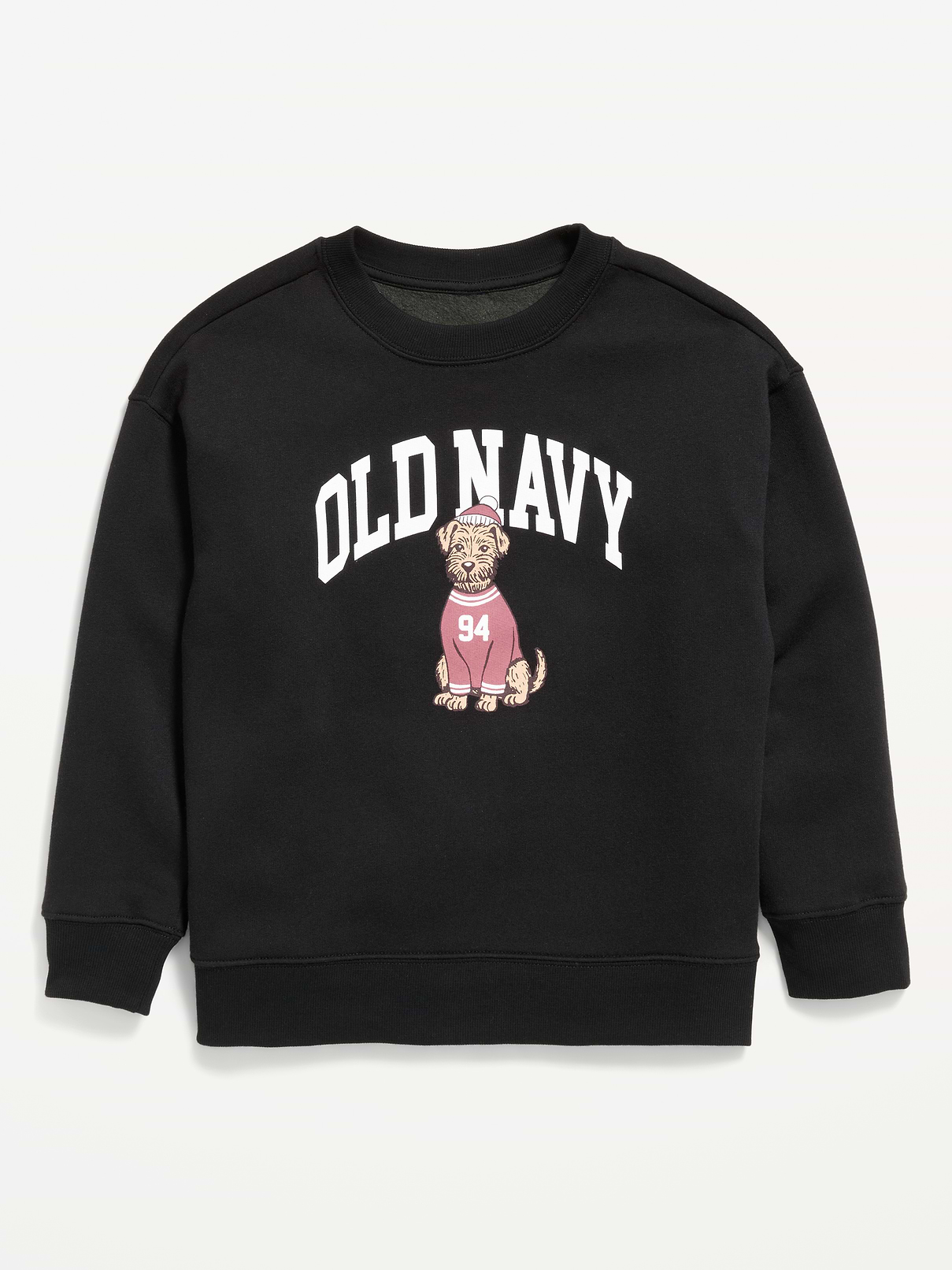 Image 2 of 3, Oversized Logo Graphic Crew-Neck Sweatshirt for Boys