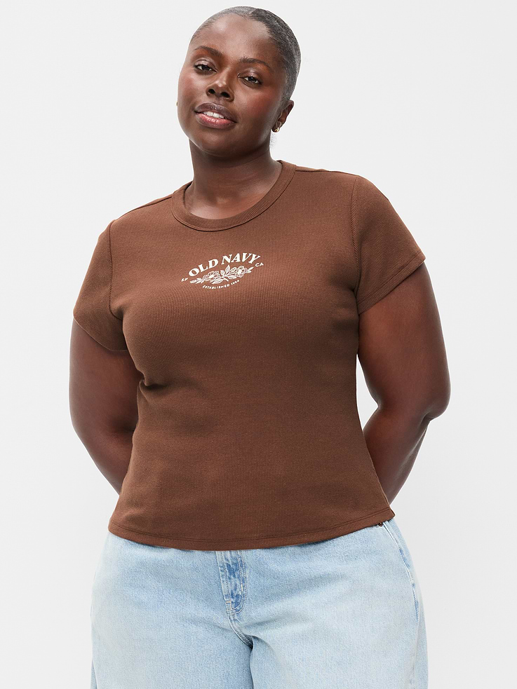Image 8 of 9, Snug Graphic Ribbed T-Shirt