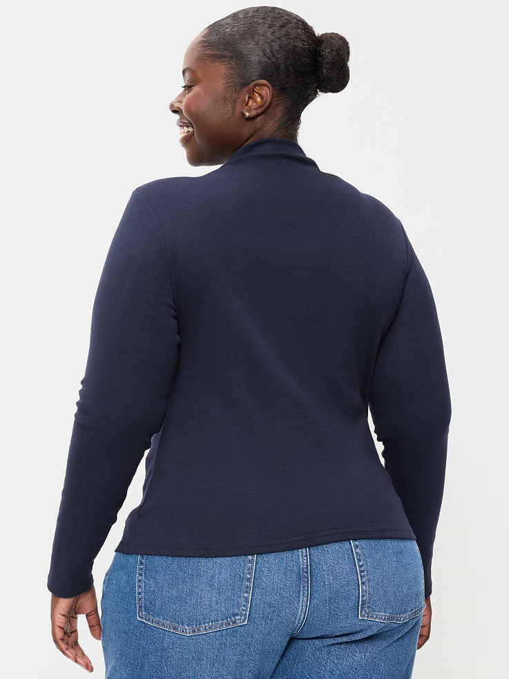 Image 4 of 4, Snug Long-Sleeve Mock-Neck T-Shirt
