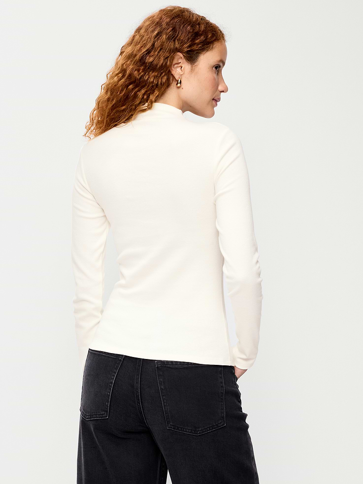 Image 2 of 8, Snug Long-Sleeve Mock-Neck T-Shirt
