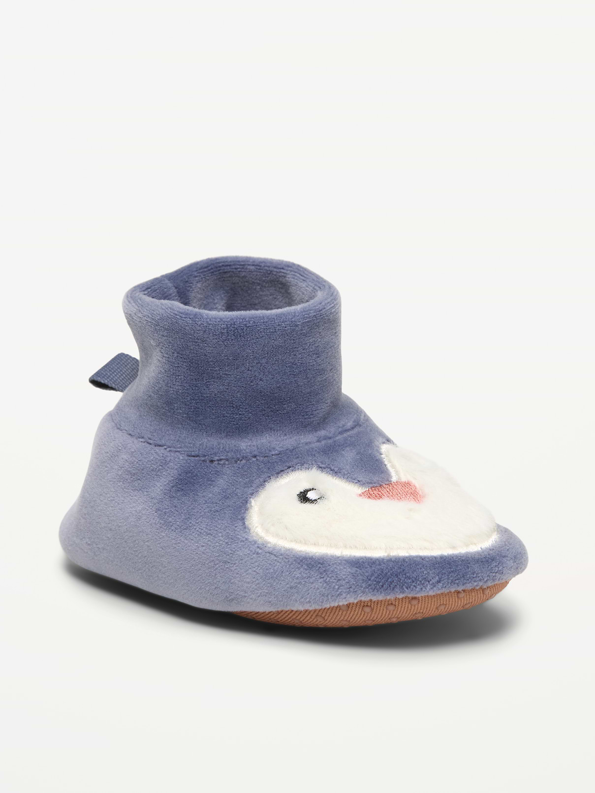 Velour Penguin Slippers for Baby