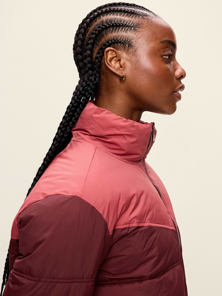 Image 5 of 9, Water-Resistant Color-Block Puffer Jacket