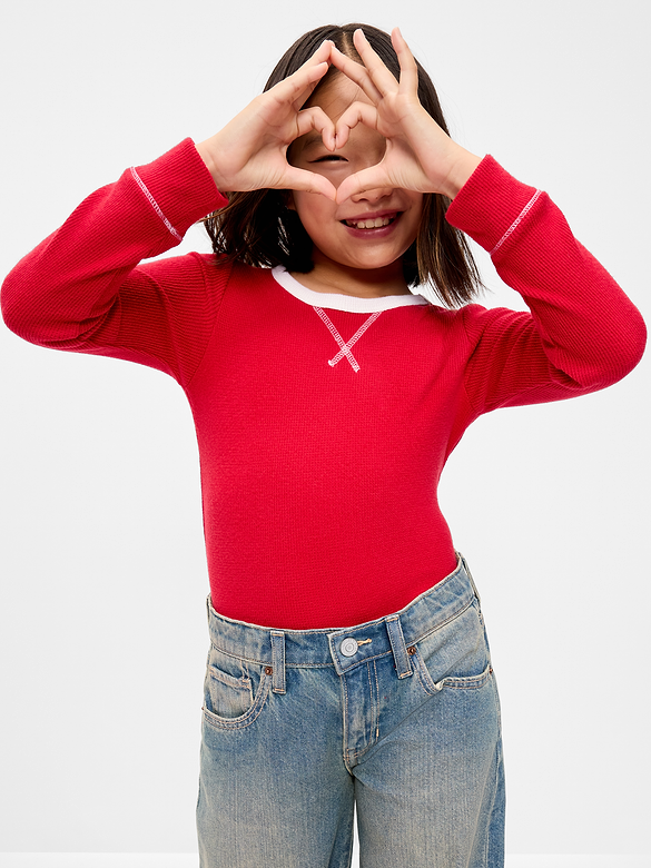 Long-Sleeve CozePlush Fitted Top  for Girls