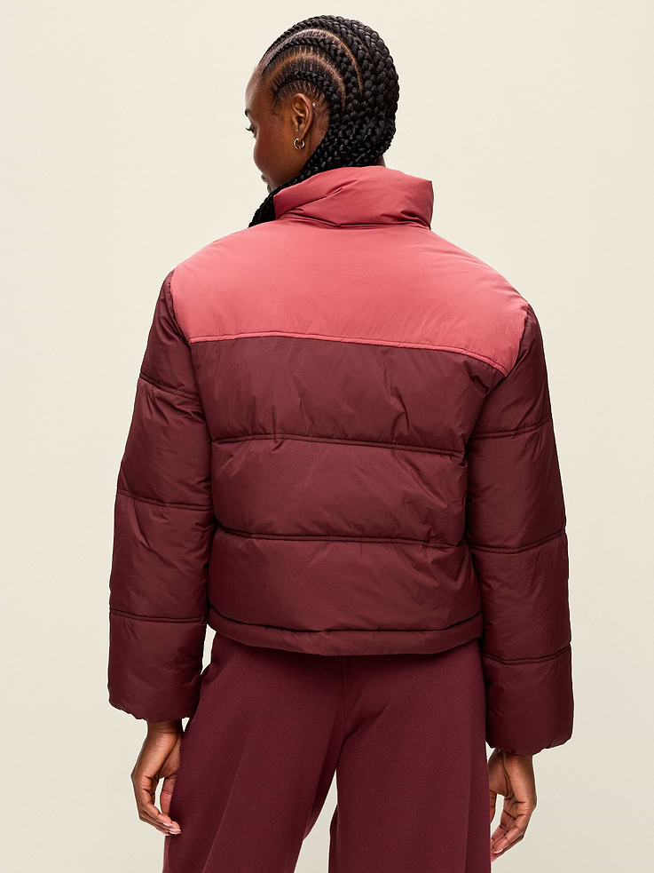 Image 2 of 9, Water-Resistant Color-Block Puffer Jacket