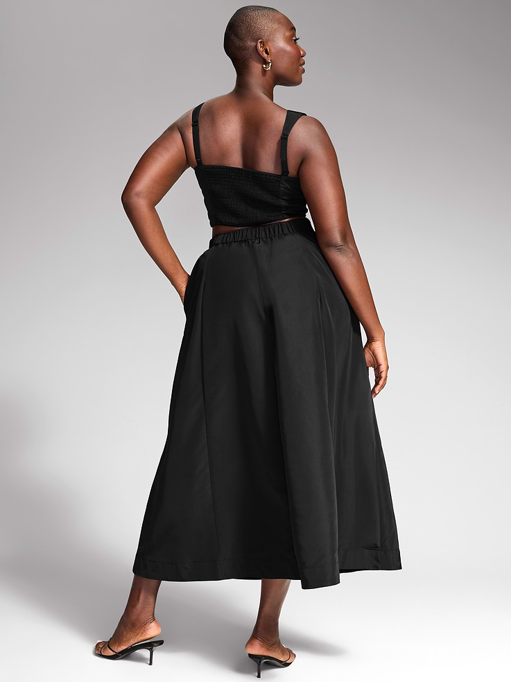 Image 7 of 9, The Occasion by Old Navy Taffeta Midi Skirt