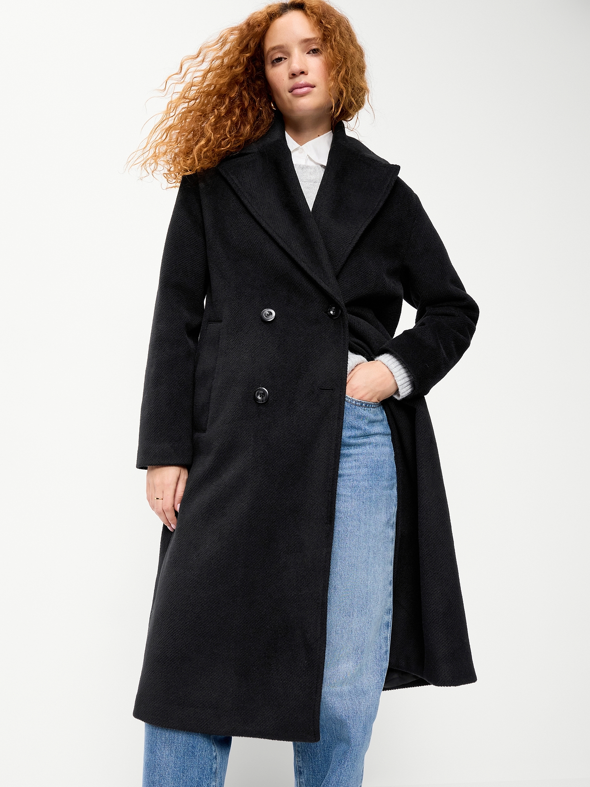 Oversized Longline Overcoat | Old Navy