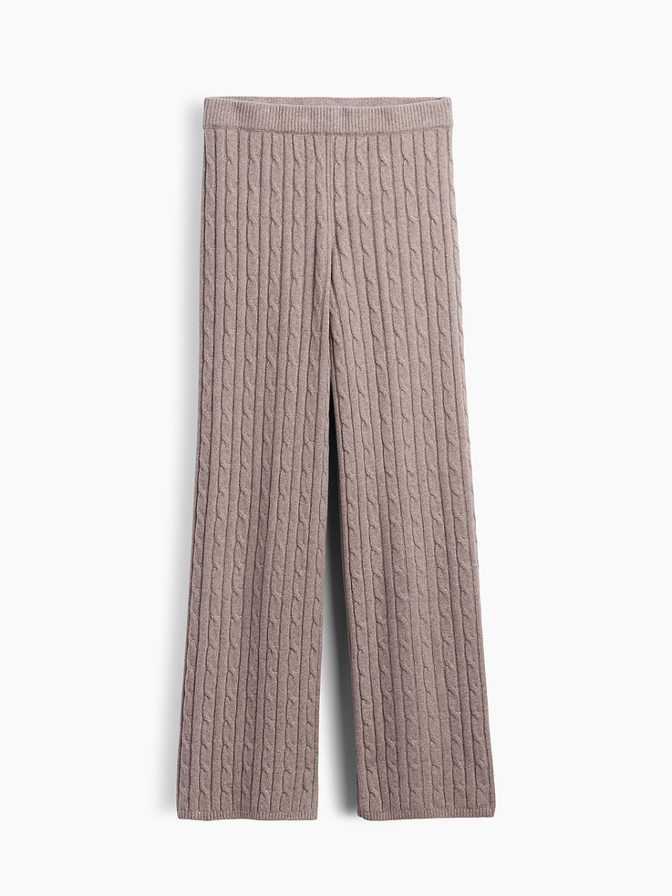 Image 6 of 6, CashSoft Cable-Knit Sweater Pants