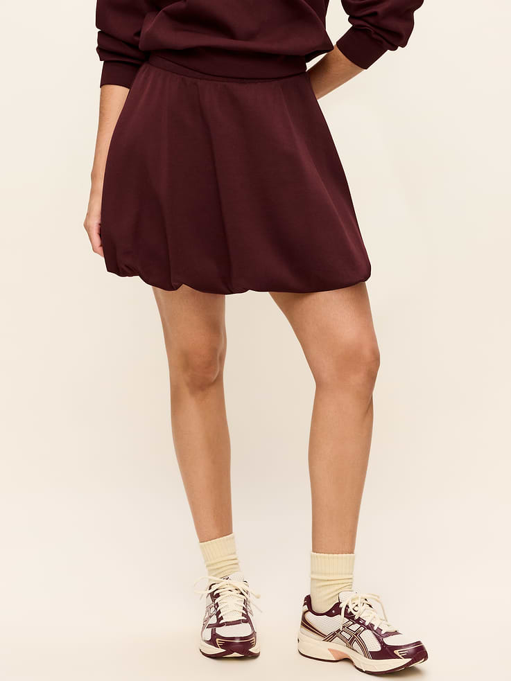 Image 7 of 10, Dynamic Fleece Pique Bubble-Hem Skirt