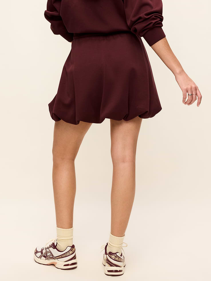 Image 8 of 10, Dynamic Fleece Pique Bubble-Hem Skirt