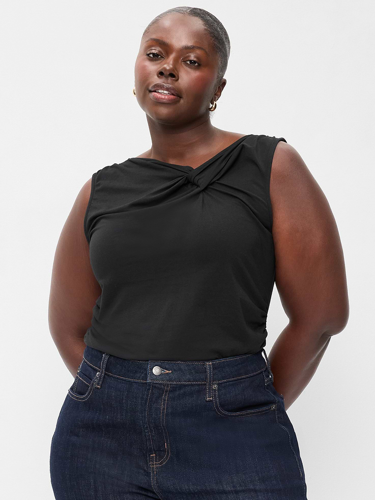 Image 7 of 8, Sleeveless Twist-Front Top