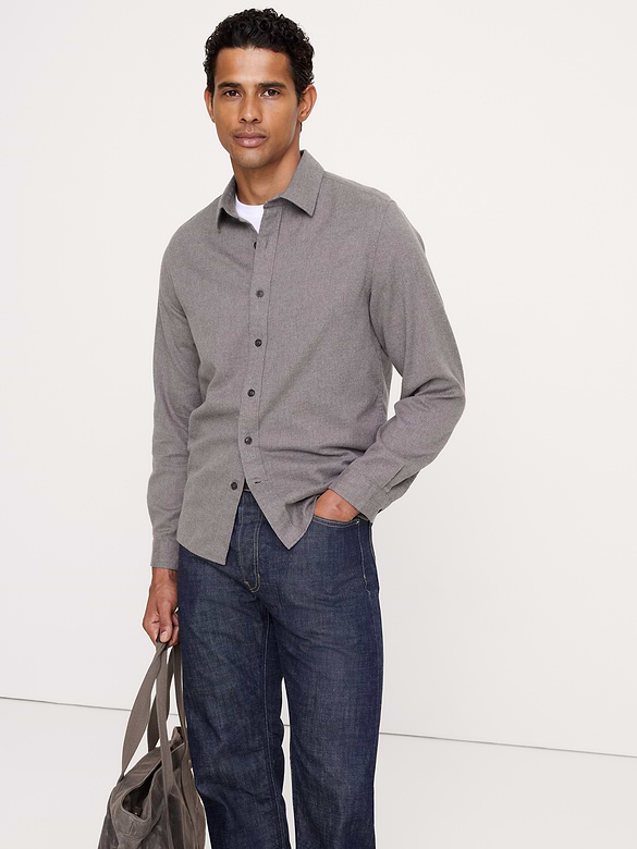 Lightweight Brushed Flannel Shirt