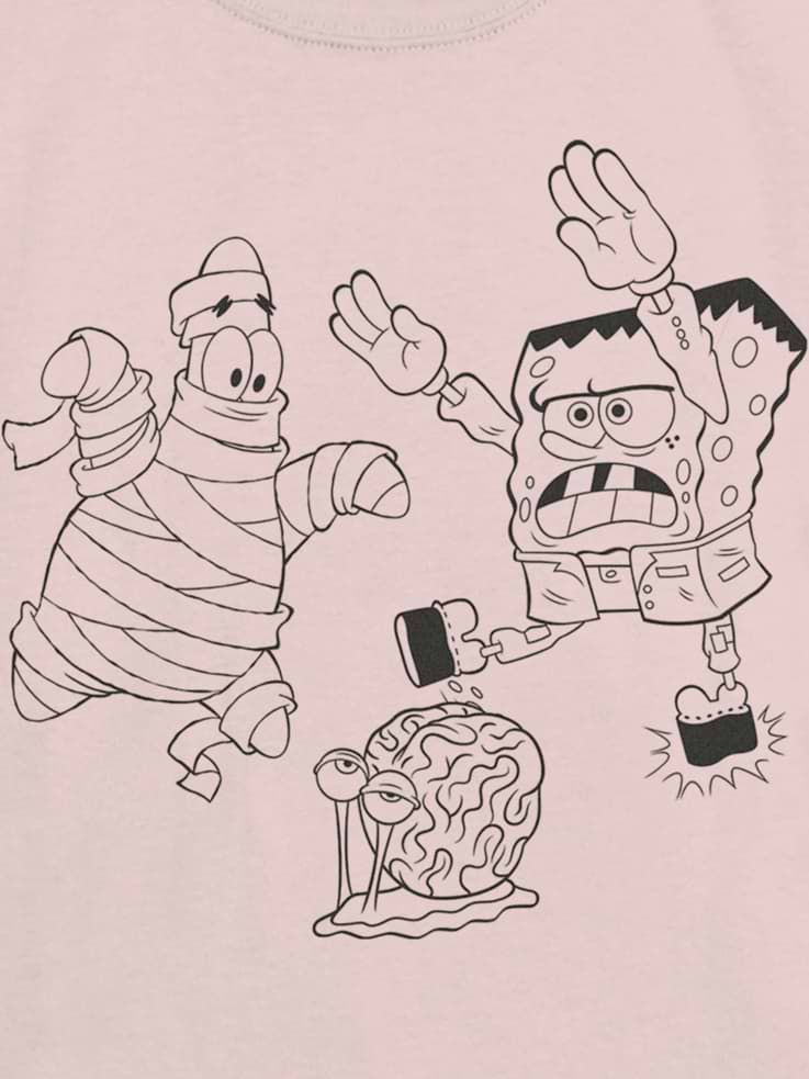 Image 3 of 3, Kids Spongebob Halloween Graphic T-Shirt